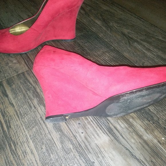 Genuine Suede Wedge Heels - Picture 3 of 3